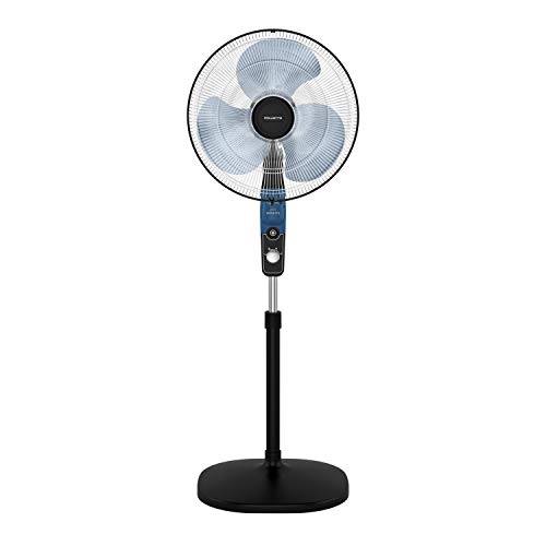 Rowenta Essential+ VU4420 Standventilator, 55 m³/min, 3 Geschwindigkeiten, hohe Leistung, automatische Oszillation, einstellbare Ausrichtung und Höhe, 54 dB(A), Schwarz