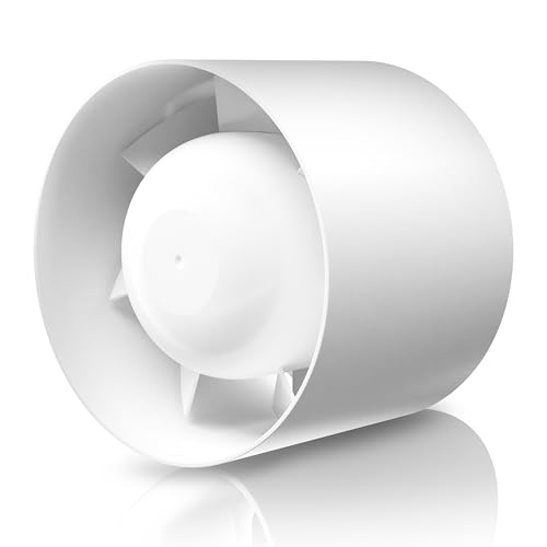 DOSPEL Kanal Rohrventilator Euro 2 - Inline-Abluftventilator fi 120 - für Wohnräume, Büros, Gastronomiebetriebe und kleine Industrieflächen - Witterungsbeständig 120 mm