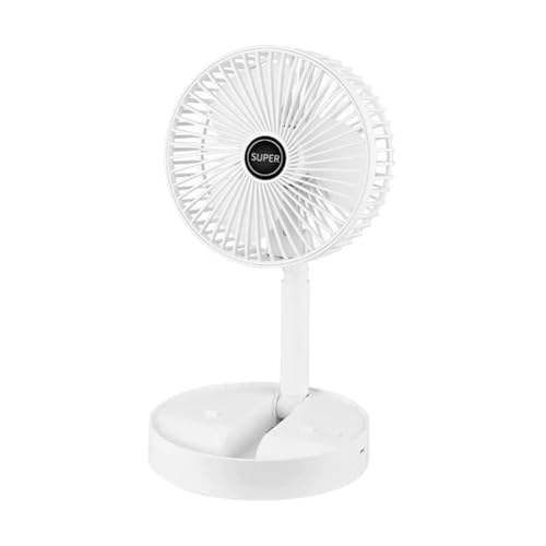 Schreibtischventilator, tragbarer Mini-USB-wiederaufladbarer Tischventilator, leise, teleskopisch, faltbar, für Zuhause, Büro, Reisen