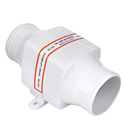 SOULONG 75 mm Luftgebläse, Weiß Rohrventilator, 12V Abluftventilator, Leiser Abluftventilator für schöne Yachten, Gebäude und Wohnwagen