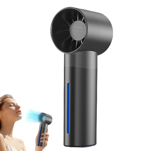 Tragbarer Ventilator | Tragbarer Ventilator für Luft und Heizkörper mit einstellbarer 5 Geschwindigkeitsstufen von 35 ml, elektronische Digitalanzeige für Reisen, Strand, Kreuzfahrt, Gold