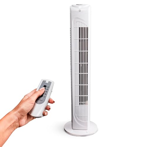 MEDION (3 leise Geschwindigkeitsstufen, 45 Watt Leistung,, zuschaltbare Schwenkfunktion   Oszillation, MD10319) weiß