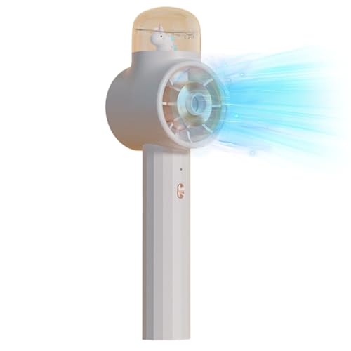 Handheld -Lüfter, Handheld -Misting -Fan | Tragbares Mister - Befeuchtung der Zerstäubungskühlung Ventilator mit 3 Geschwindigkeiten für Desktop -Reiseberechnen im Freien im Freien im Freien im Freien
