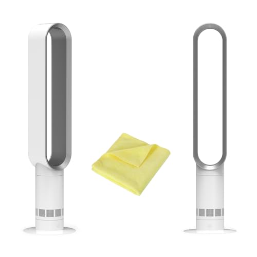 Putztuch & Dyson AM07 - Turmventilator mit Air Multiplier Technologie inkl. Fernbedienung (Weiß/Silber)