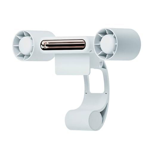 Koolenry Tragbarer Ventilator mit LED-Lampe Doppelturbinen-Sieb-Hängelüfter Natürlicher Wind, Keine Kopfschmerzen Doppelturbinenblätter, Windkraft Leichte Bedienung, Ohne Menschen zu Stören. We