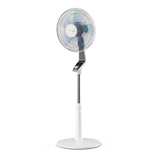 Rowenta Standventilator Turbo Silence Extreme, 4 Geschwindigkeitsstufen, Nachtmodus, Turbostufe, automatische Oszillation, bis zu 80 m³/Min. Luftzirkulation,, weiß/schwarz, VU5640