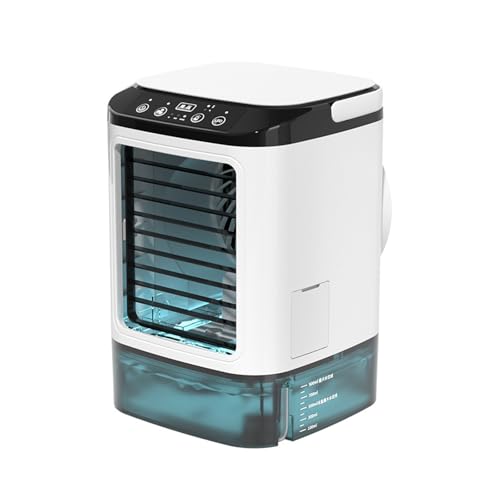 Tragbarer Luftbefeuchter für Zimmer und Büro, 900 ml Wassertanks, Ventilator, Kühlgerät, 7 Farben, Nachtlicht für den Schreibtisch