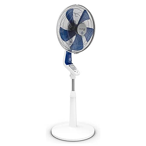 Rowenta Turbo Silence Extreme+ Ventilator, leistungsstark, leise, elektronisch, mit Fernbedienung, 5 Geschwindigkeiten, automatische Oszillation, Höhe verstellbar, VU5770F0, Weiß