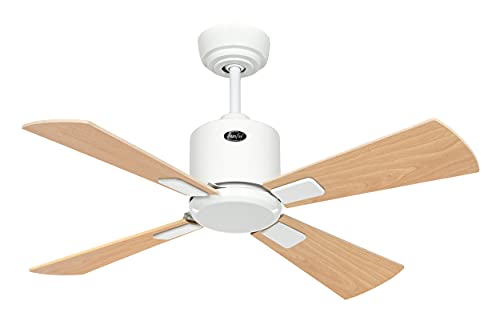 CasaFan Deckenventilator 943021W ECO Neo III, 92 cm, mit WLAN-Motor, Weiß / wendbare Flügel aus Ahorn und Buche