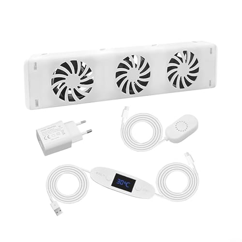 HEIBTENY Heizungsventilator   Lüfter Kühlerlüfter   Smart Booster Fan   Automatischer Betrieb   unter dem Heizkörper montieren   Frei Stehend   CE , ERP , ROHS  und REACH Zertifizierung(Mono set)