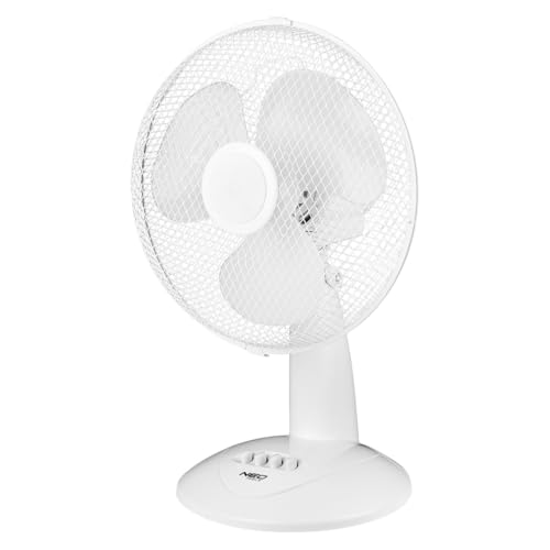 NEO TOOLS Tischventilator 45W - 70° Oszillation, 3 Geschwindigkeiten, 50 m³/min Luftstrom, Leiser Betrieb, Kompakt & Leistungsstark für Büro, Schlafzimmer & Zuhause