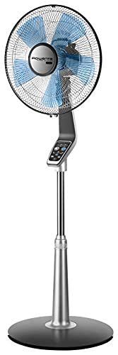 Rowenta VU5670 - Standventilator Turbo Boost Silence Extreme mit Fernbedienung, Durchmesser 40 cm, Superleise, Schwarz/Silber
