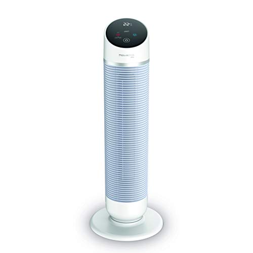 Rowenta 3-in-1 Turmventilator Silent Comfort, Heizlüfter, Ventilator und Luftfilter, 10 Stufen für jeden Bedarf, Eco-Heizmodus, Smart-Modus, Fernbedienung, Timer, Auto-Off, weiß, HQ8120