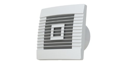 MKK Wohnraumlüfter Badlüfter Hygrostat, Feuchtesensor sowie Nachlaufsteuerung in weiß Ø 120 mm 12 cm automatischen Lamellen Keller Badezimmer Wohnzimmer Toilette Flur