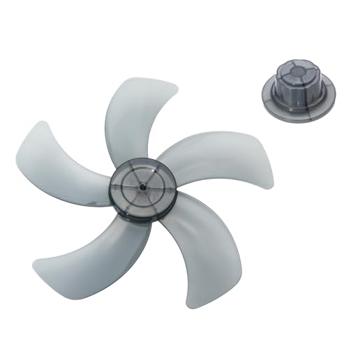Freebily Kunststoff Lüfterflügel Ventilatorflügel 5/7 Blätter Silent Fan Blade Ersatz Lüfterflügel für Tischventilator Haushaltsventilatoren Grau D 15 Inch