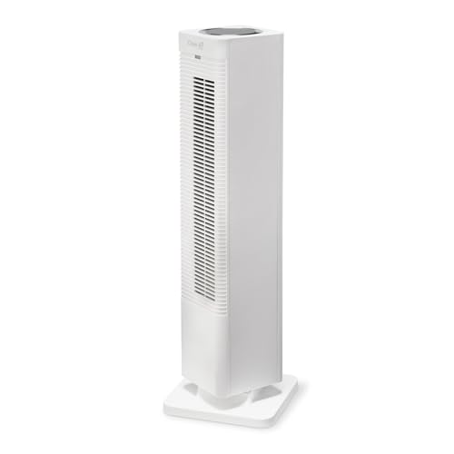 Clean Air Optima CA-904W - Design Heizlüfter - Heizen und kühlender Brise - Heizung: 1000/2000 Watt - Digitaler Thermostat 15-35°C - Oszillation 80º - Geeignet für Räume bis 40m²/100 m³ (Weiß)