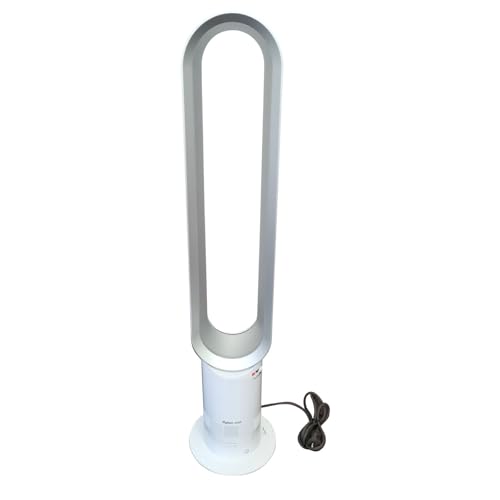 Dyson Cool AM07 Ventilator mit Fernbedienung 100cm, 9h Timer, Turmventilator leise weiß/silber, ENERGIESPAREND, Lüfter Standventilator Schlafzimmer, Lautstärke 48db, 10 Stufen