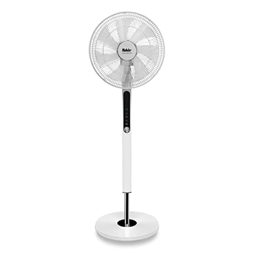 Fakir premium VC 70 DC – Höhenverstellbarer Standventilator mit Fernbedienung & 22 Leistungsstufen I Ventilator mit 70 °Oszillation & Timer I Weiß I 36 Watt