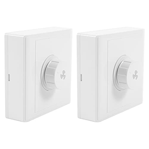 Darameea 2 x Deckenventilator, stufenlos, Geschwindigkeitsregler, Oberflächenmontage, Lüfterdrehzahlschalter