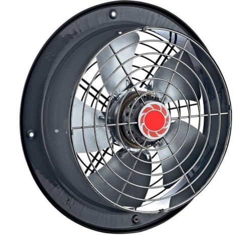 Uzman Industrie Axiallüfter, RAF200 bis RAF350 Wählbar, 765m³/h bis 3700m³/h Wandventilator, Axial Ventilator Gebläse Lüfter Fensterlüfter Wandlüfter 230V (RAF250)