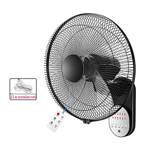 AYXC Fernbedienung Ventilator Elektrolüfter,3 Geschwindigkeitsstufen Ultra-Leise Energie Sparen,Wandventilator,Terrasse Kinderzimmer Schlafzimmer