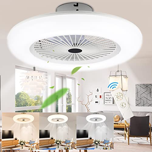 SWANEW 80W Deckenventilator Beleuchtung Fernbedienung, LED Deckenlampe Einstellbare Windgeschwindigkeit Farbtemperatur