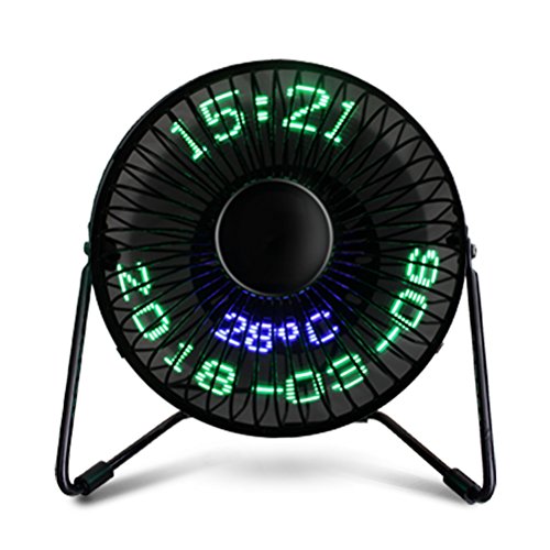 Mini Desktop USB LED Uhr Lüfter Tragbare Echtzeit Kalender Temperaturanzeige für Home Office