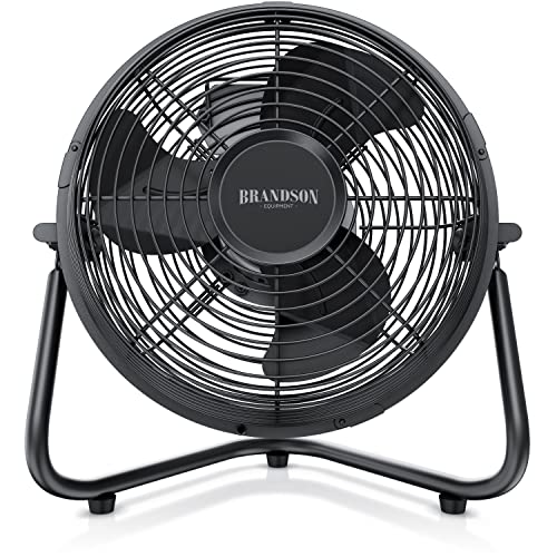 Brandson - Windmaschine Retro Stil - Ventilator Design schwarz - Preisträger 2025 - Tischventilator 32 Watt - hoher Luftdurchsatz - stufenlos neigbarer Ventilatorkopf