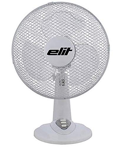 Elit Tischventilator FD-9 Ø23cm Weiß/Ventilator Windmaschine Kleiner Luftkühler Rotation