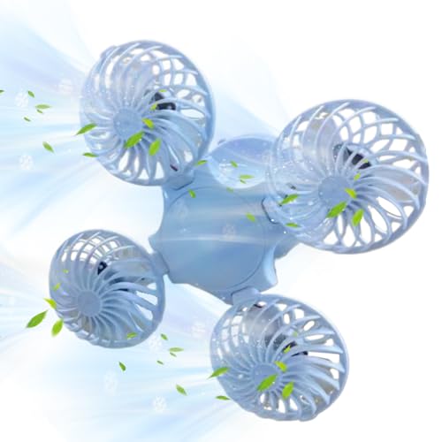 Camping Lampe Ventilator - Platzsparende Lösung Solar LED Laterne Mit Ventilator Für Camping | Ultra Leiser Multifunktions-Ventilator mit Beleuchtung für Zelt, Balkon und Sturmsicherheit