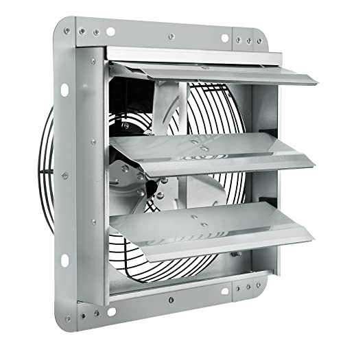VEVOR Abluftventilator, 254 mm, 1400 U/min, 753 CFM, Wandlüfter aus Aluminium zur Wandmontage mit Wechselstrommotor, Belüftung und Kühlung für Gewächshäuser, Garagen, Schuppen, Geschäfte