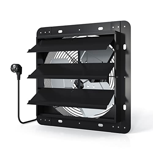 Aygrochy 300mm zu und abluftventilator, Industrie Wandventilator 1520m³/h, Belüftung und Kühlung für Gewächshäuser, Garagen Loft und Küche.