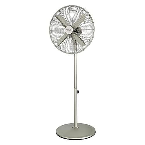Cecotec Standventilator EnergySilence 610 Steelstyle. 50 W, Stahl Finish, Durchmesser 40,6 cm 4 Flügeln, 3 Geschwindigkeiten, Oszillation, höhenverstellbar, maximale Sicherheit