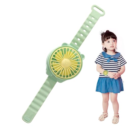 Generisch Watch Fan | Tragbare Mini-Lüfteruhr - Stylishes Kühlsystem Für Kinder, & Mädchen, Schüler – Freihändige Luftkühlung Für Zuhause, Unterwegs, Drinnen Und Draußen