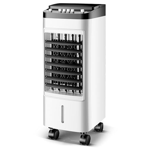 Klimaanlage Ventilator, Air Circulator Cooler Fans, Mobile Wasserkühlung Ventilator mit Rädern, Weitwinkel-Oszillation, für Familie, Büro oder Schlafsaal