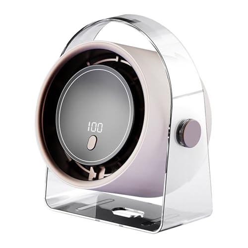 Whisper Ruhetischlüfter - Mini Breeze Machine wiederaufladbar | Personal Air Relier ohne Klinge für Büroschreibtisch, Schlafsaal, Haus, Küche, Autos, Camping, Reisen, Schlafzimmer