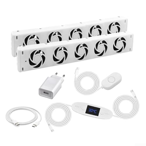 Entgoinggo Heizkörper, Intelligenter Wärmeverbesserungsventilator Lärmmindernder Energiesparender(Duo set)