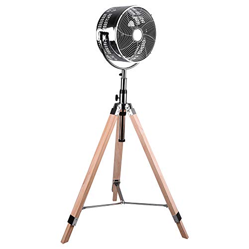 Stand Ventilator Küchen Kühler Anti Mücken 3-Stufen Stativ Lüfter Holz höhe verstellbar Reality R036-06