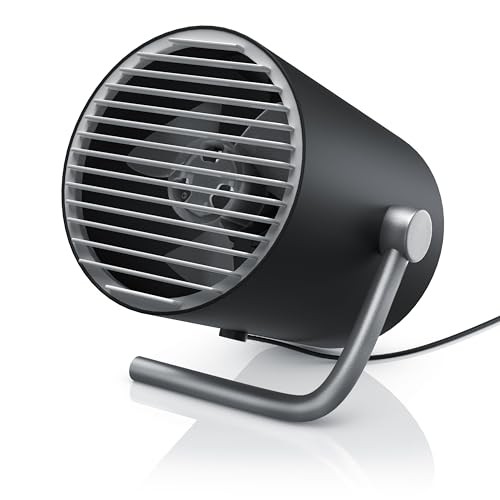 CSL USB-Tischventilator – kompakt USB Ventilator, energiesparend 1W und besonders leise, mit 2 Geschwindigkeiten und 30° Neigung – Perfekt fürs Büro