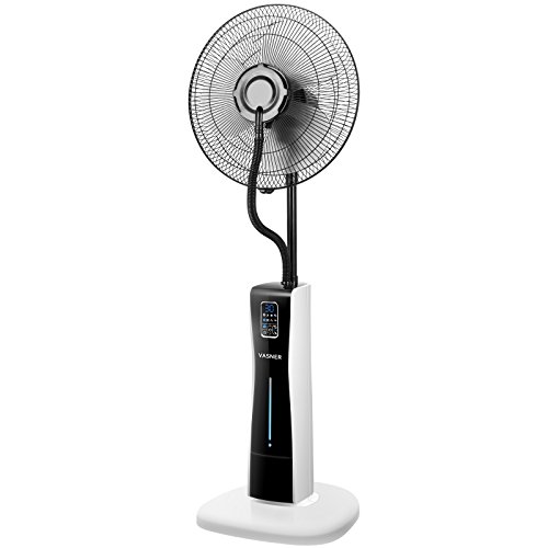 VASNER Wasserkühlung Cooly leiser Standventilator Timer & Sprühnebel oszillierend (Weiß)