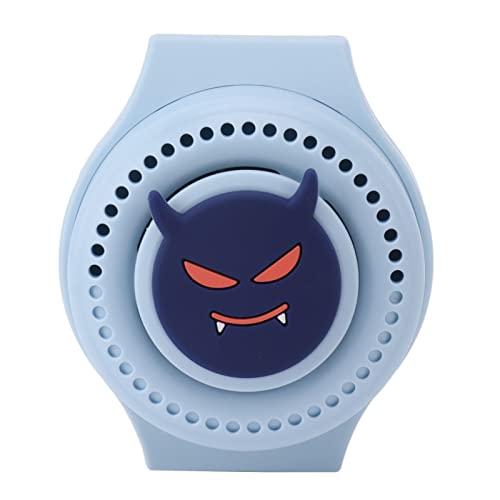 Uadme Verstellbarer Armbandventilator, Uhren, 3 Geschwindigkeiten, USB Aufladung, verstellbares Armband, Cartoon, tragbarer Handgelenkventilator für Kinder, Outdoor, Schule, leise und