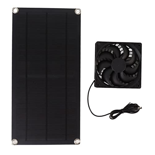 ANKROYU Solar angetriebener Lüftermonokristalline Silicon 10W IP65 Washingtonfestes Ableitungslüfungskit mit USB -Ausgängen für Greenhouses RVS