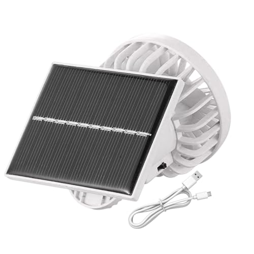 GkgWuxf Klemmventilatoren,Kompakter Solar-Ventilator Mit Klemmfunktion | Kompaktes Persönliches Kühlgerät Mit Solarenergie Für Reisen, Damen Und Herren