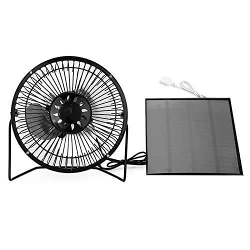4.5 Watt USB Mini Ventilator mit Solarpanel Solar Panel Powered Tragbare Fan Ventilator für Kühlung Belüftung Reisen Camping Auto Belüftung System Caravan Yacht Gewächshaus Hund Haus Huhn(6 Zoll)