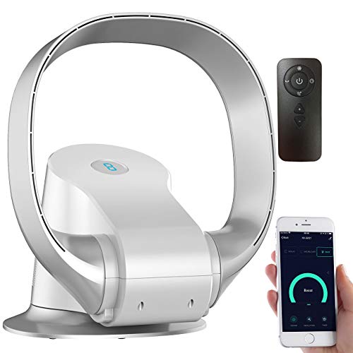 Sichler Haushaltsgeräte Säulen-Ventilator: Rotorloser 360°-Ventilator, WLAN, App, Versandrückläufer (Design-Tischventilator, Standventilatoren Timer, Deckenventilator)