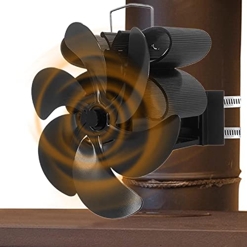 Gidenfly Wärmeventilator für Holzofen – energiesparender Holzofen, kein Strom für Holz/Holz/Pelletbrenner, effiziente Wärmeübertragung