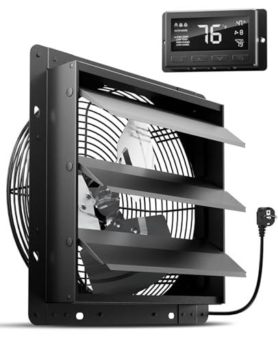 HG Power 300 mm Abluftventilator Temperatur Feuchtigkeitsregler Intelligent Industrie 1650m³/h EC Motor Wandlüfter für keller Garage küche Gewächshaus